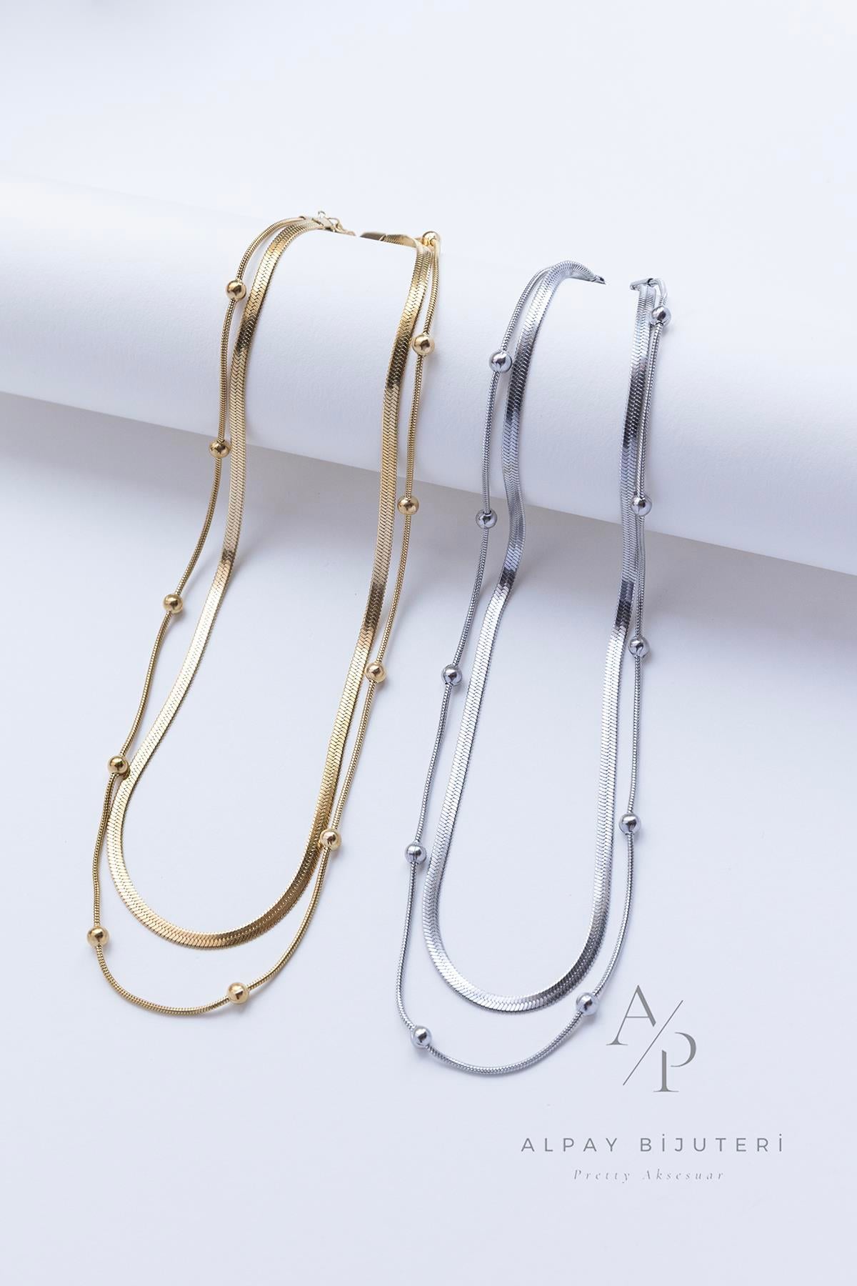 İtalyan Zinciri Detay Çelik Kolye