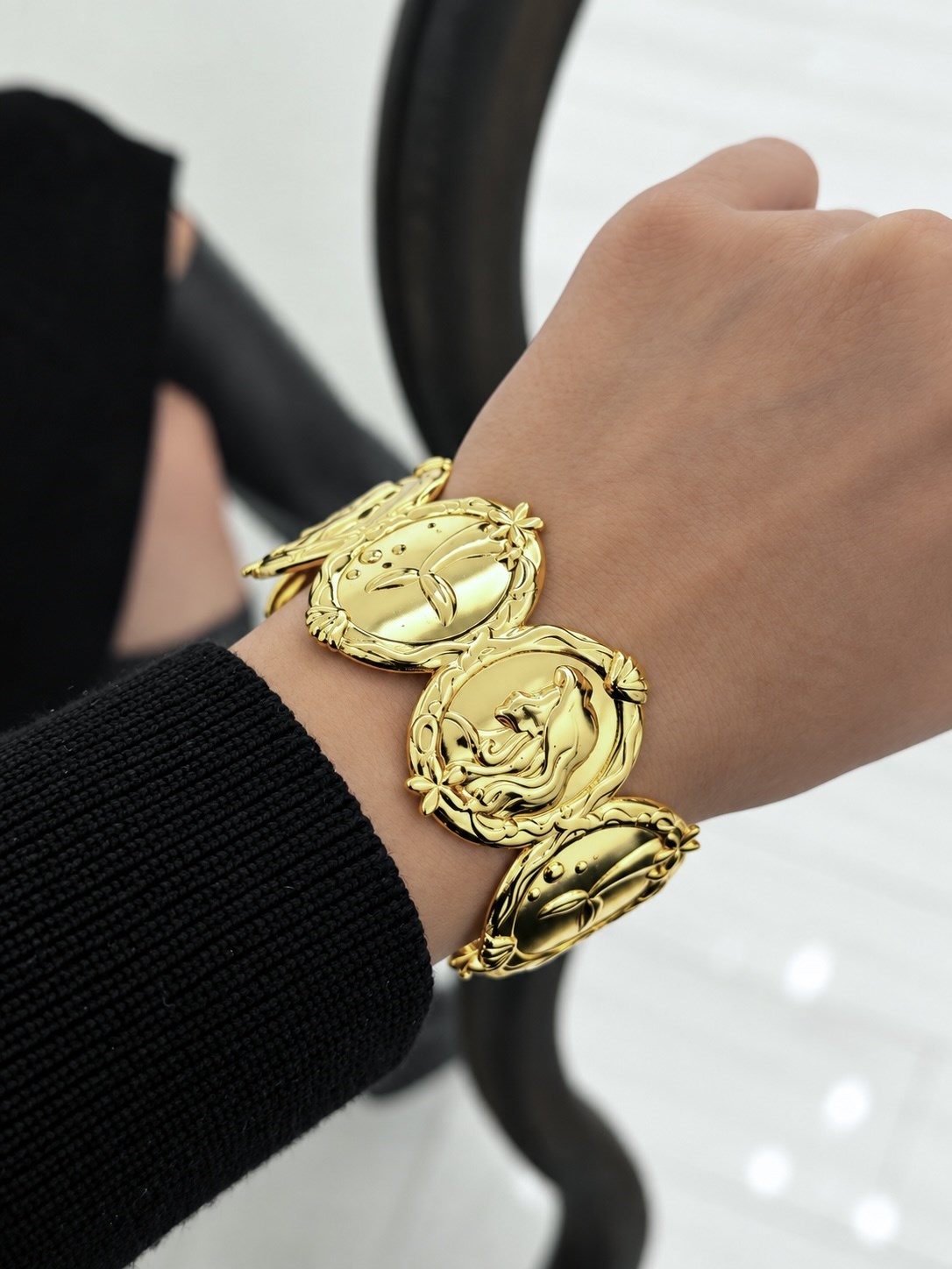 VIP Luxury Gold Kelepçe Bilezik