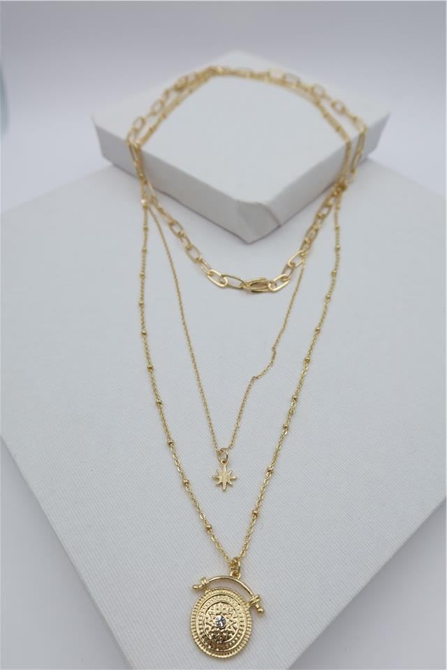 Luxury VIP Üçlü Kombin Kolye