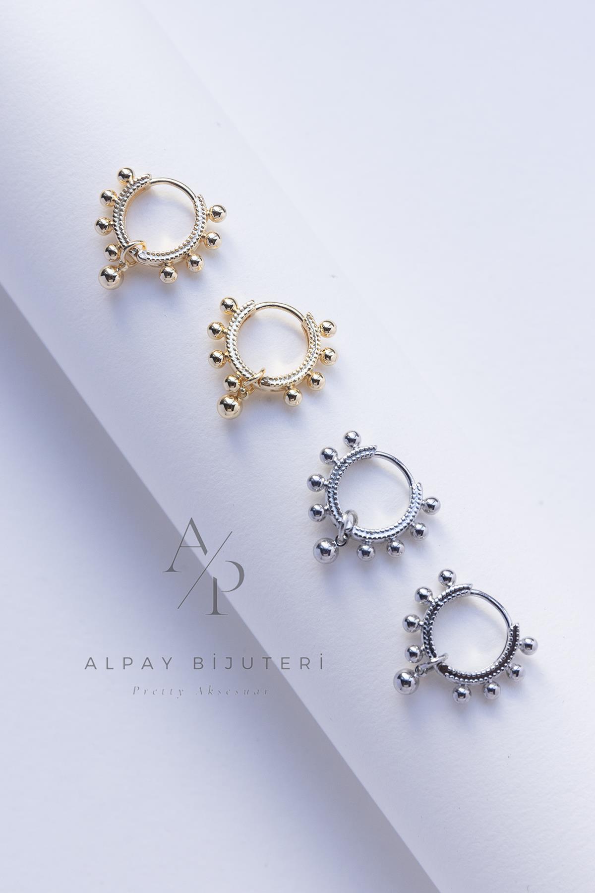 Zirkon Küre Detay Halka Küpe