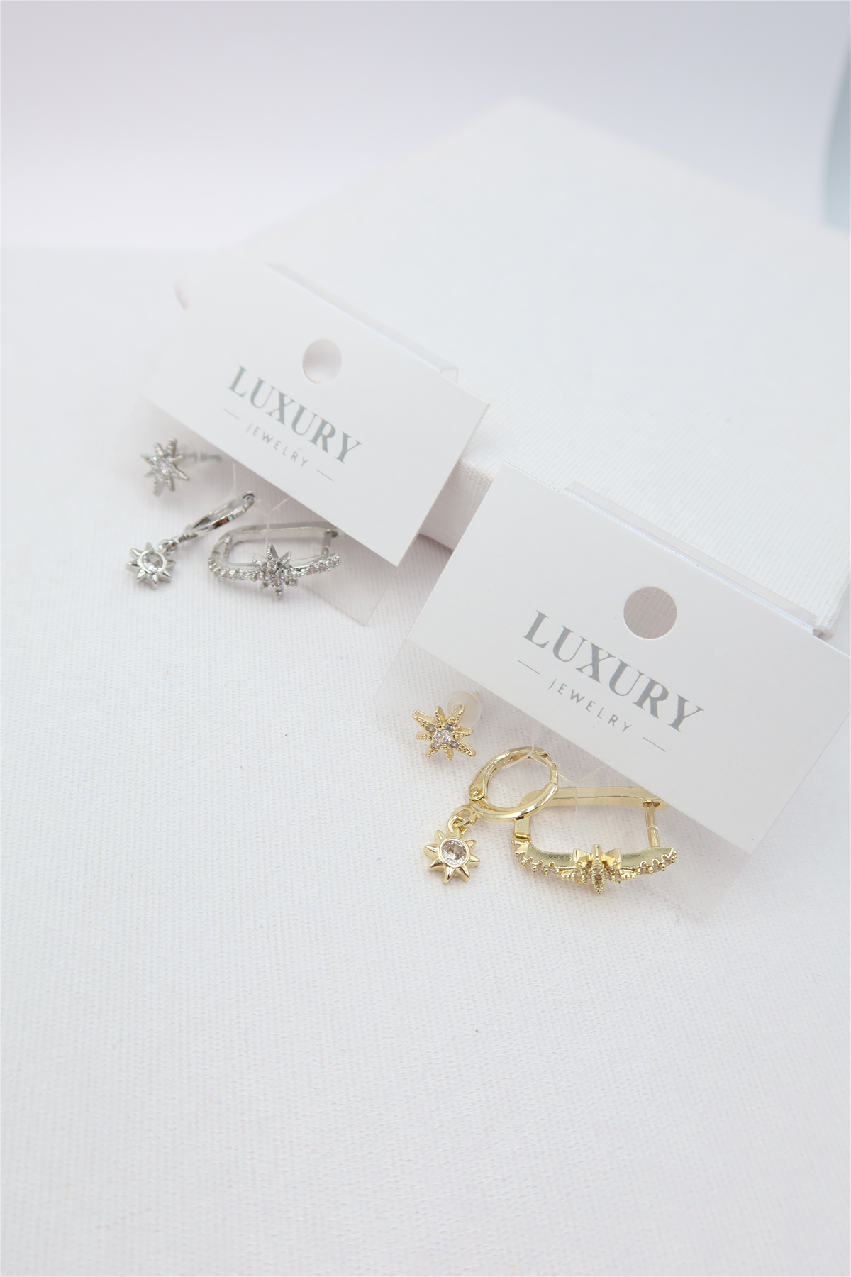 Luxury 3'lü Küpe Set