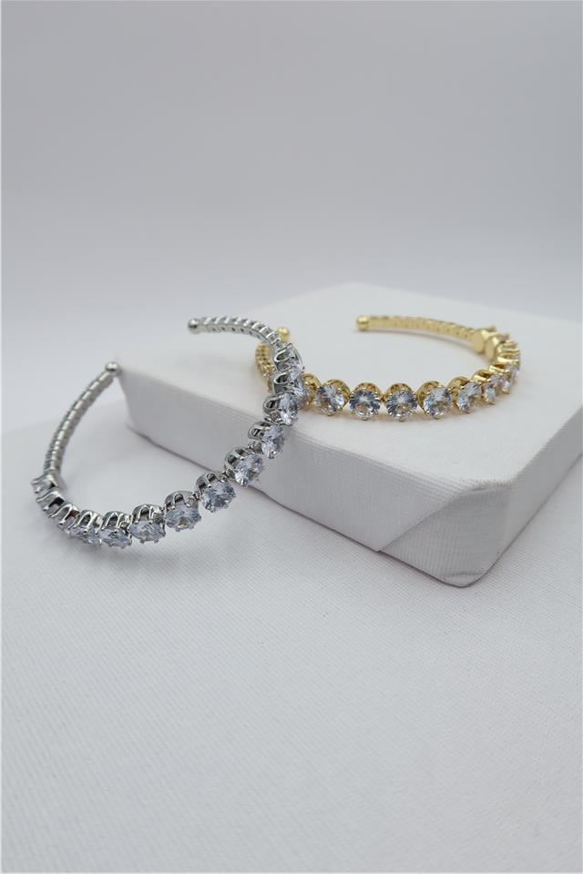 Çelik Taş Detaylı Bilezik