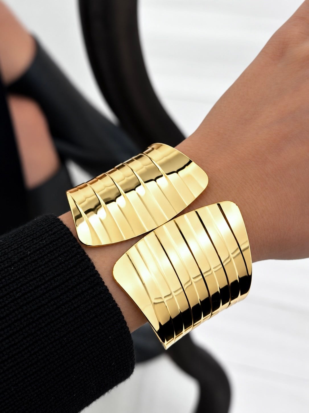 VIP Luxury Gold Kelepçe Bilezik