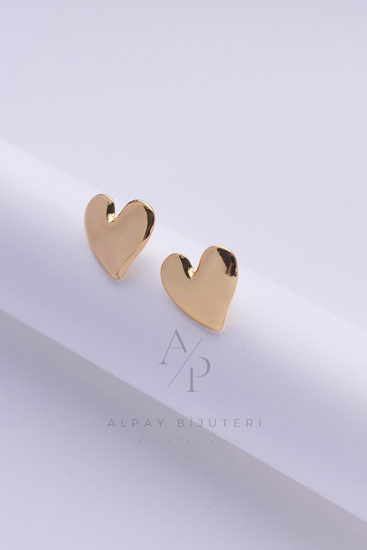 Kalp Model Çelik Küpe