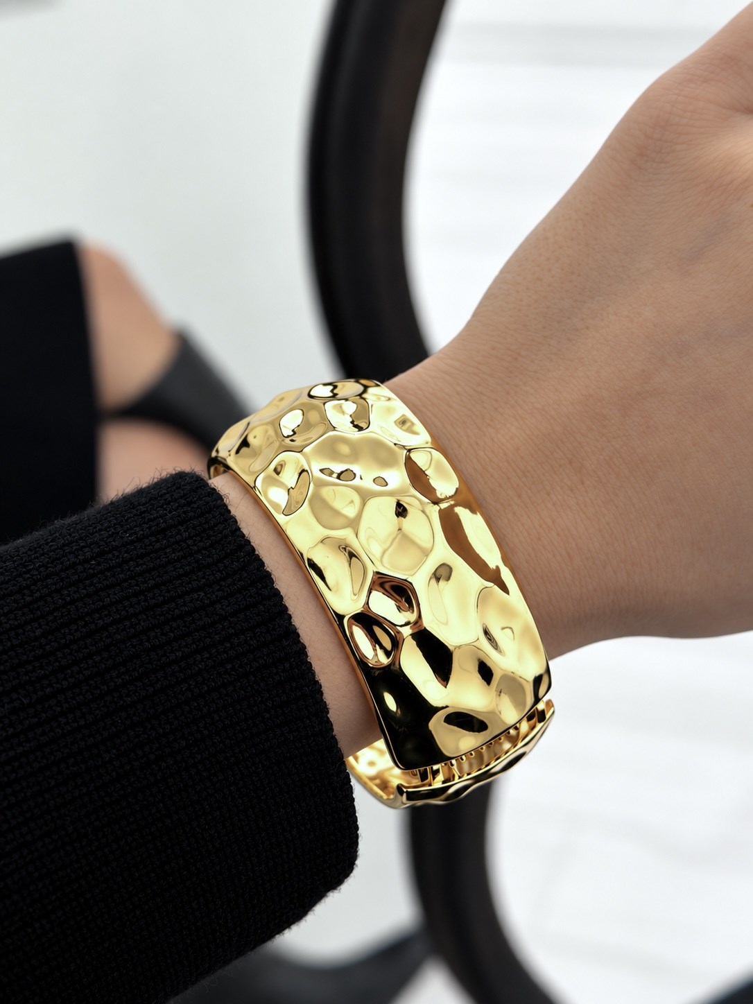 VIP Luxury Gold Kelepçe Bilezik