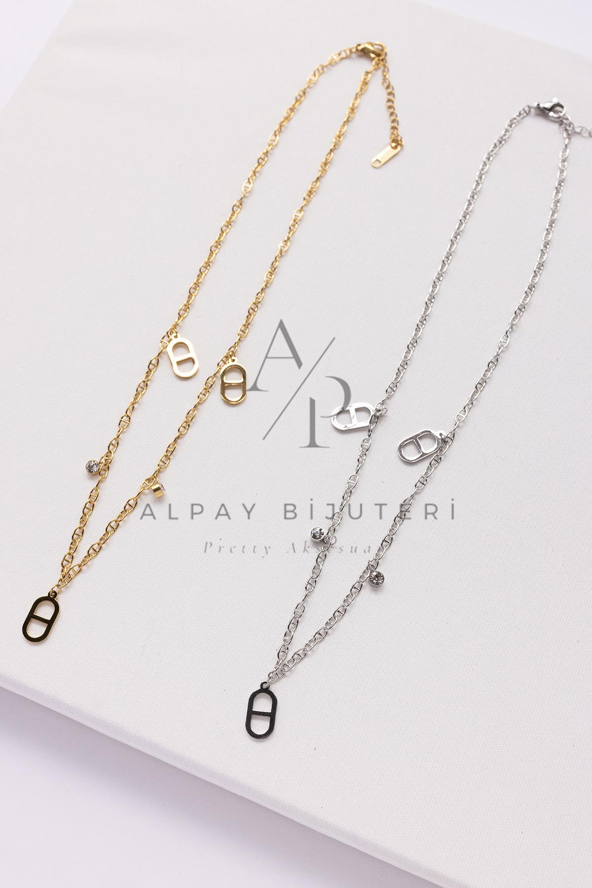 Charm Model Çelik Kolye