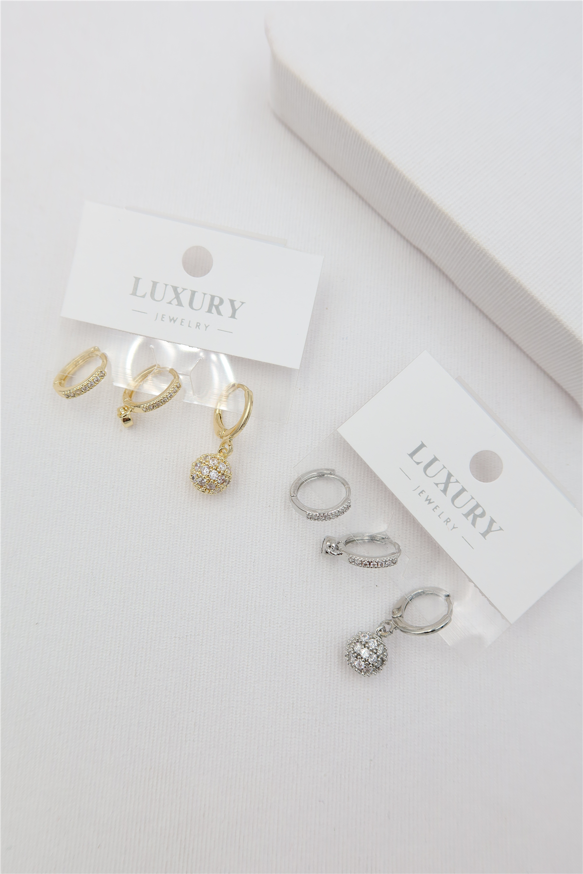 Luxury 3'lü Küpe Set