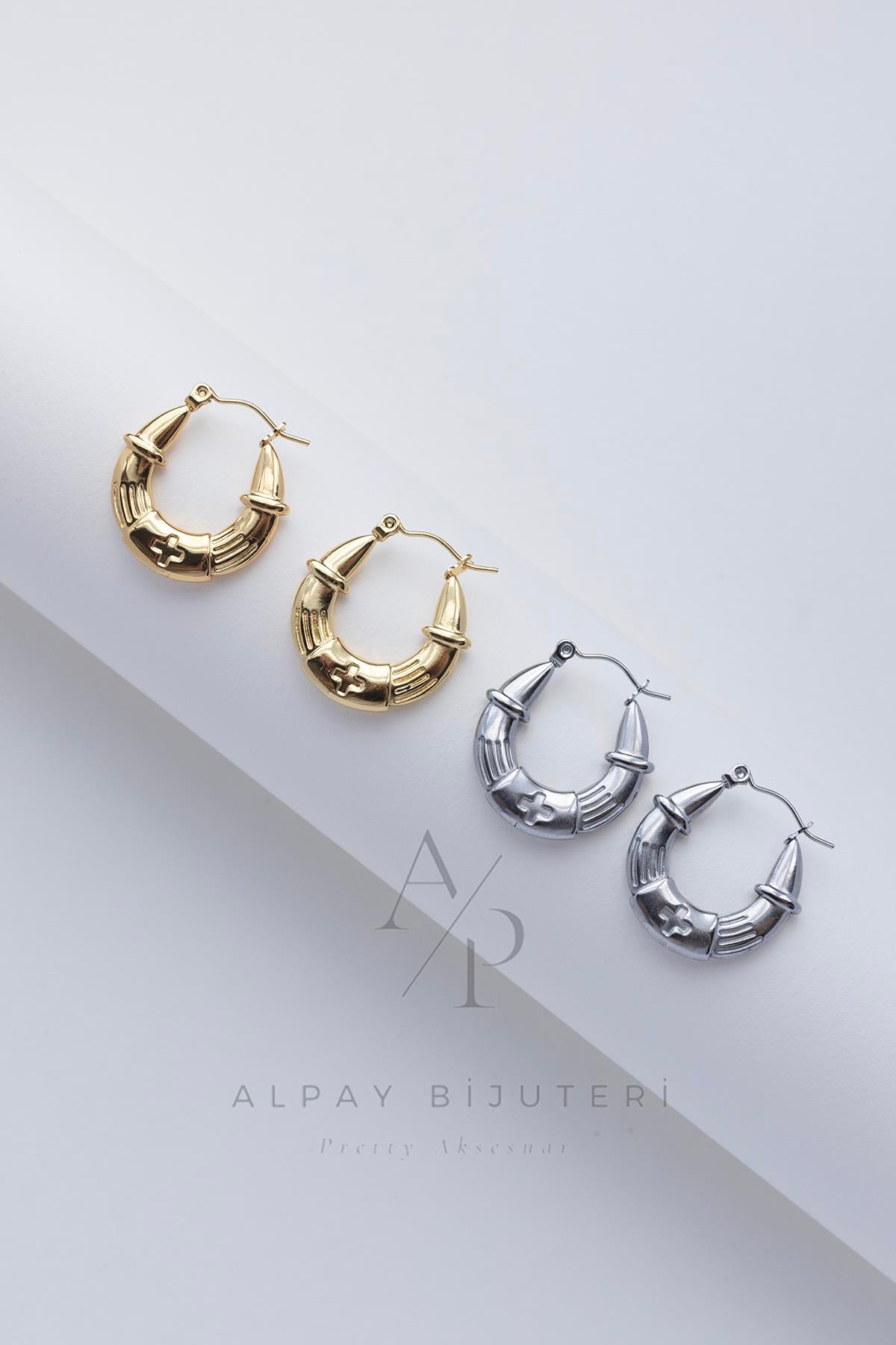 Halka Model Çelik Küpe