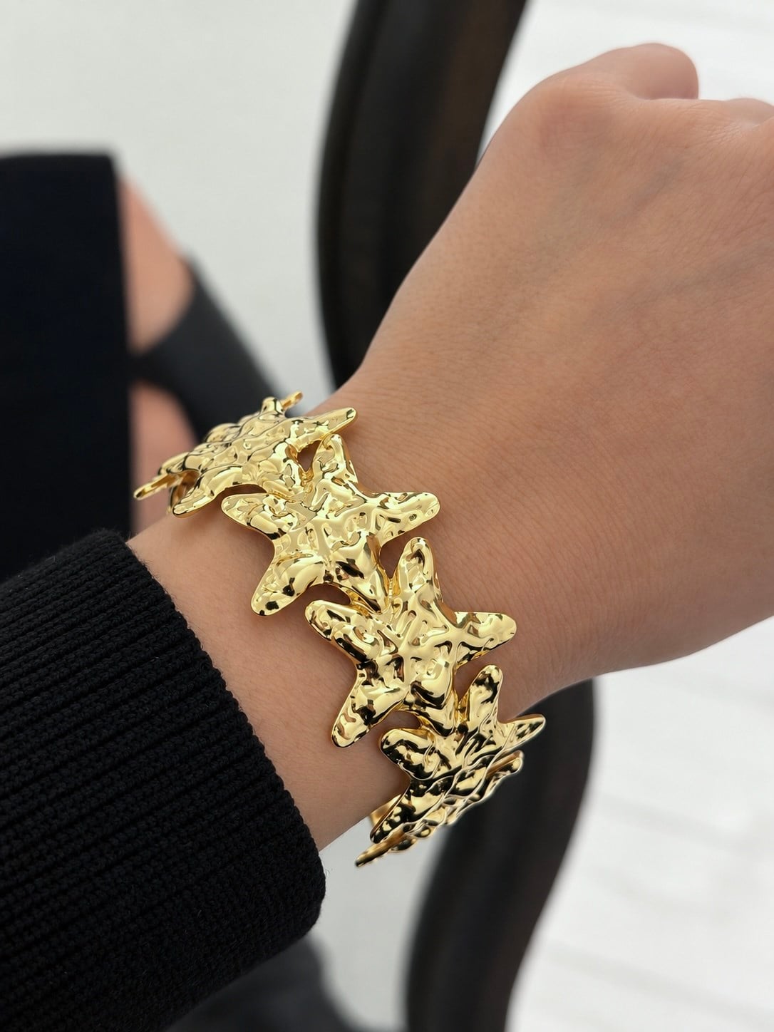 VIP Luxury Gold Kelepçe Bilezik