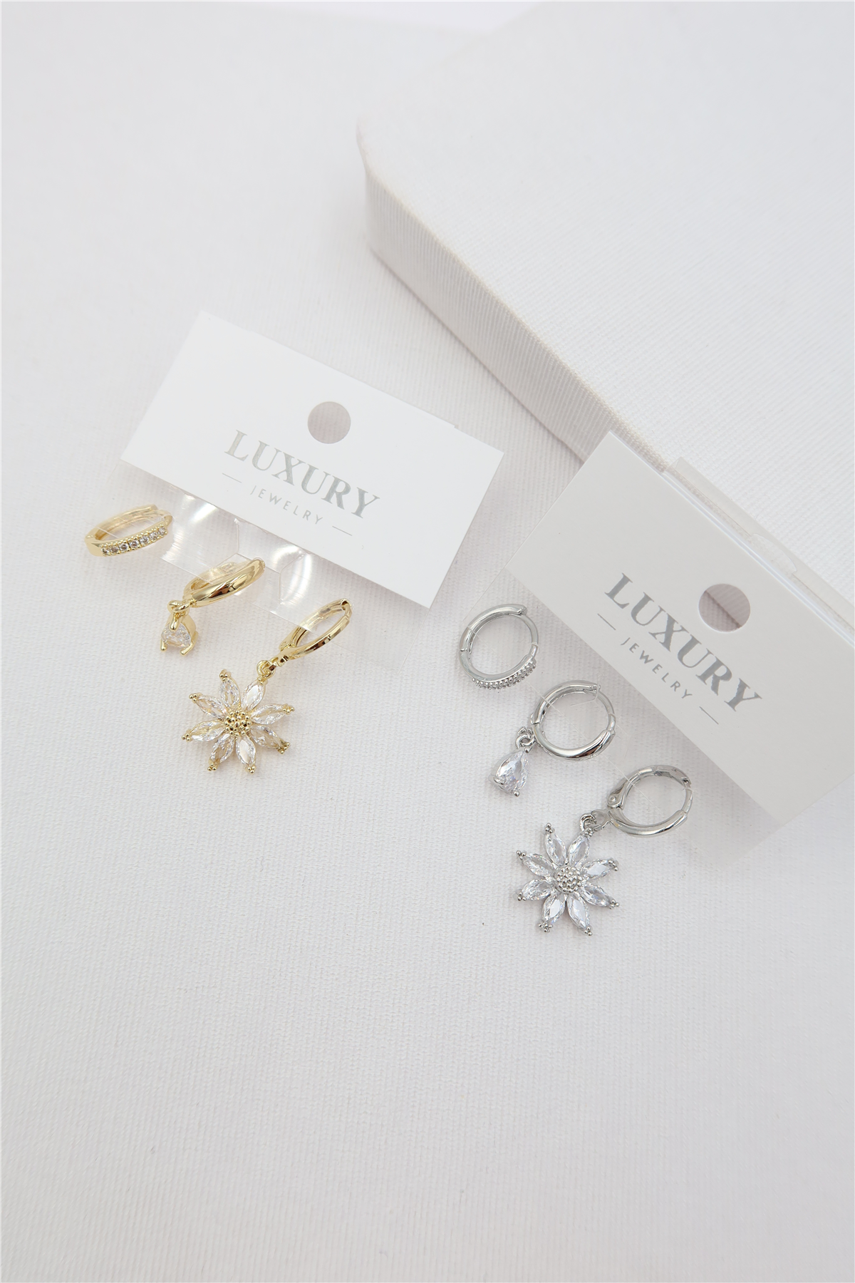 Luxury 3'lü Küpe Set