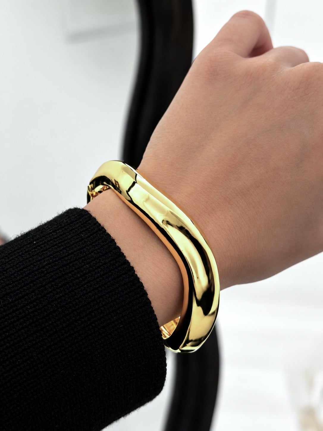 VIP Luxury Gold Kelepçe Bilezik