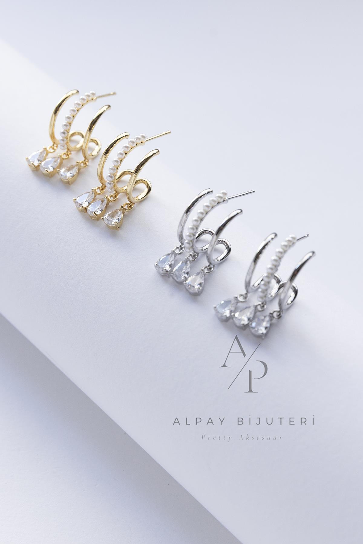 Zirkon Tasarım Küpe