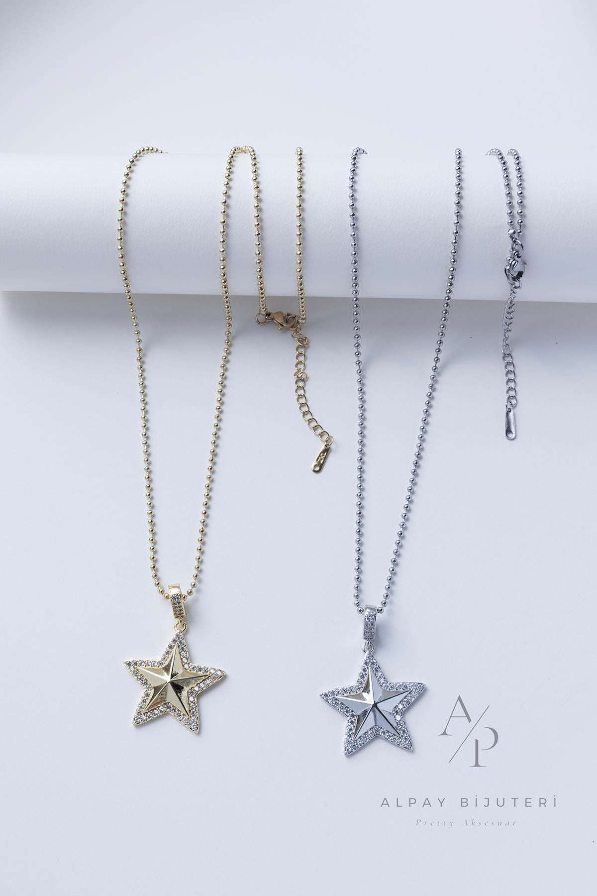 Yıldız Model Çelik Kolye