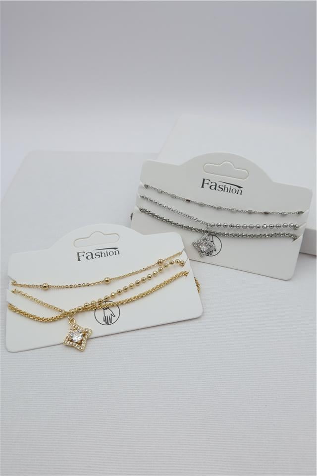 Luxury VIP Üçlü Kombin Bileklik