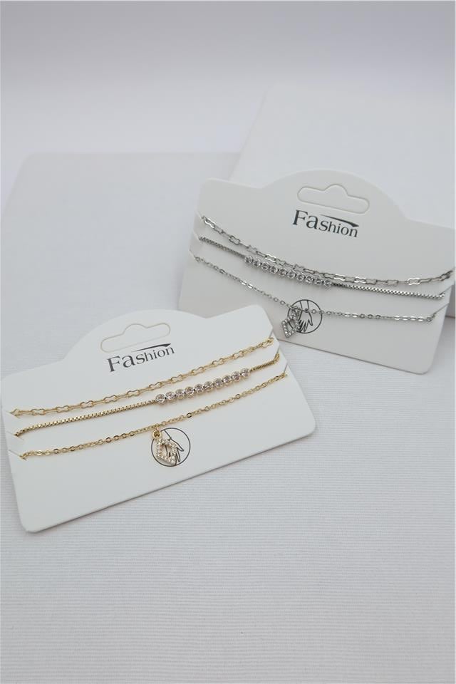 Luxury VIP Üçlü Kombin Bileklik