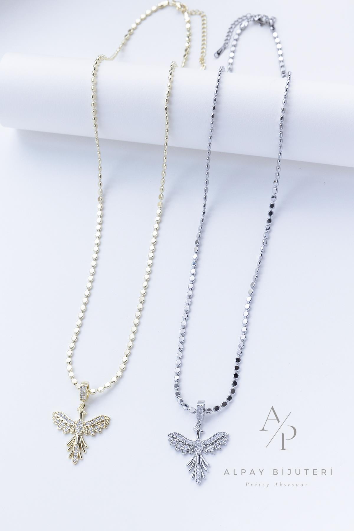 Zümrüdüanka Sembol Çelik Kolye