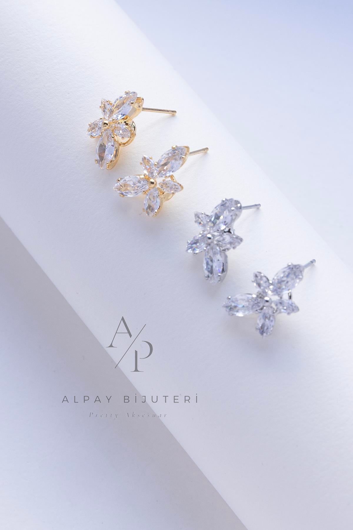 Zirkon Şık Tasarım Küpe