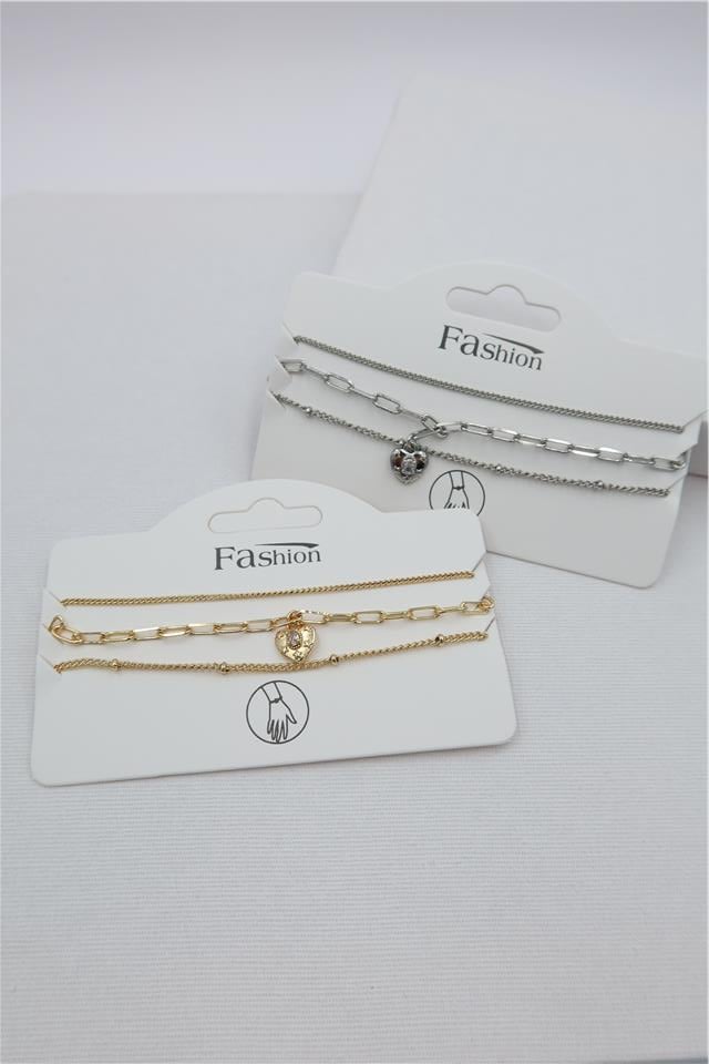 Luxury VIP Üçlü Kombin Bileklik