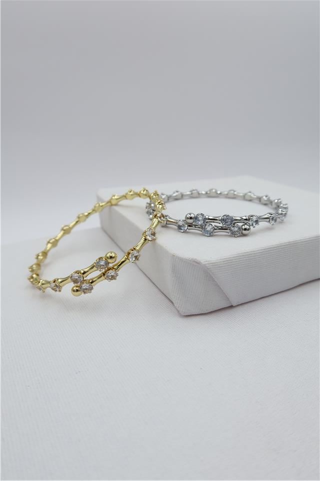 Çelik Taş Detaylı Bilezik