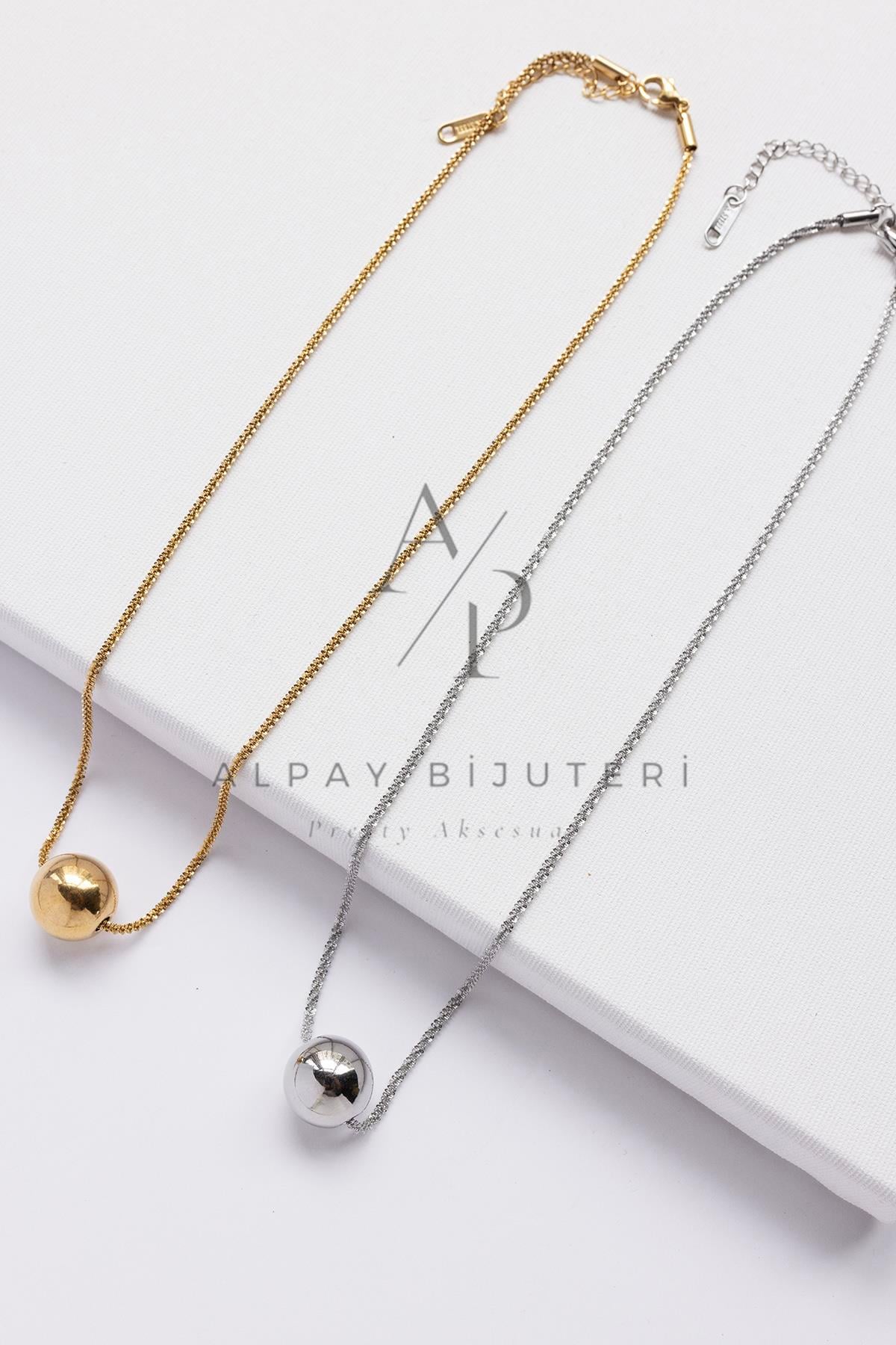 Küre Model Çelik Kolye