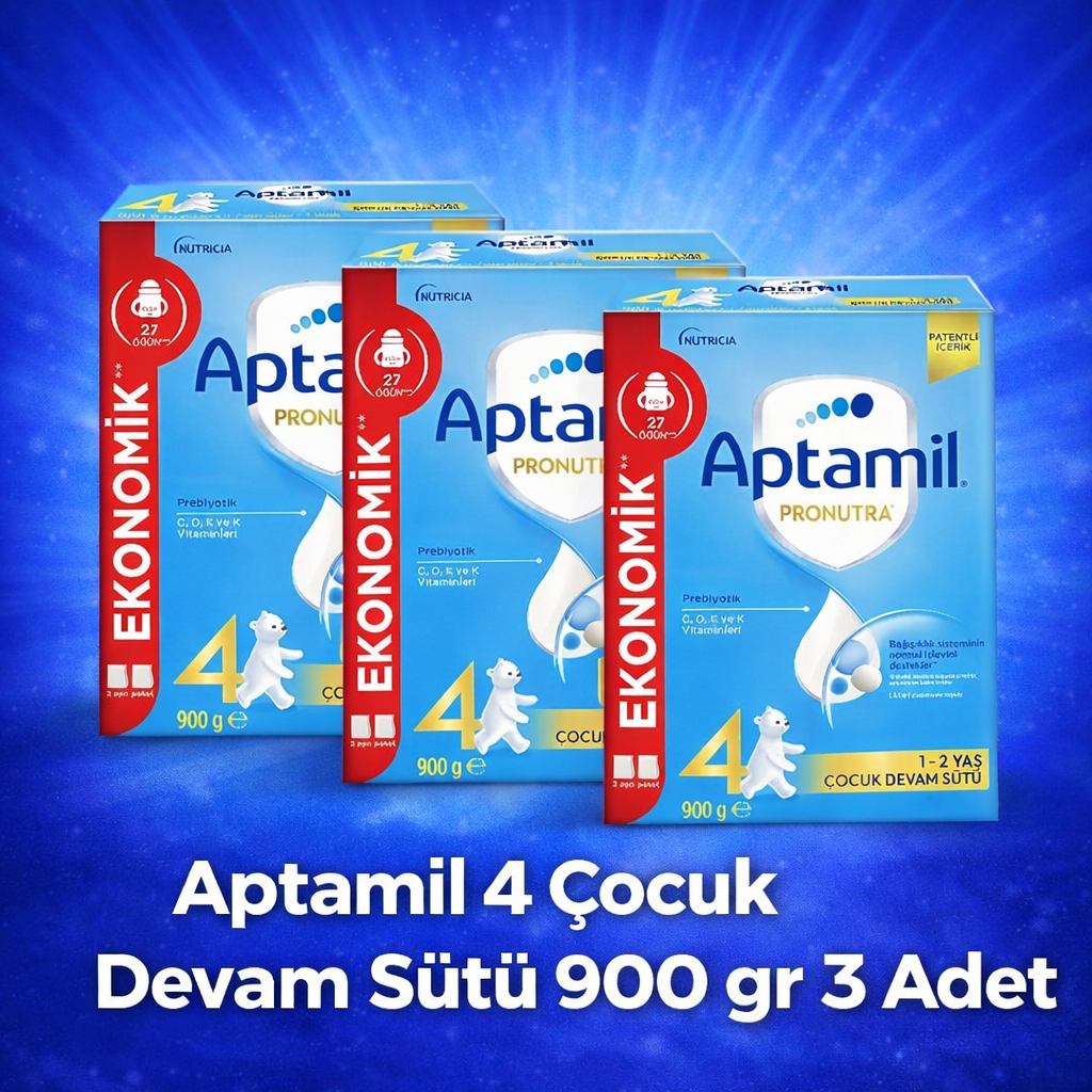 Aptamil 4 Çocuk Devam Sütü 900 gr 3 Adet
