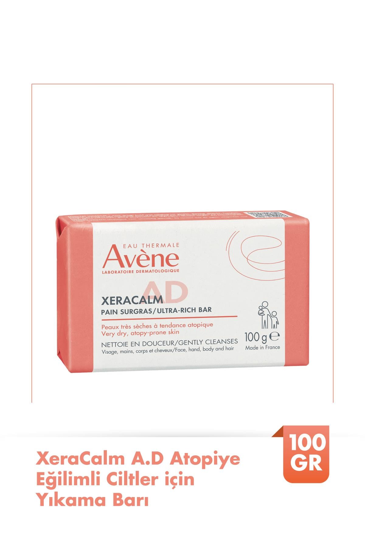 Avene XeraCalm A.D Atopiye Eğilimli Ciltler İçin Yıkama Barı 100 gr