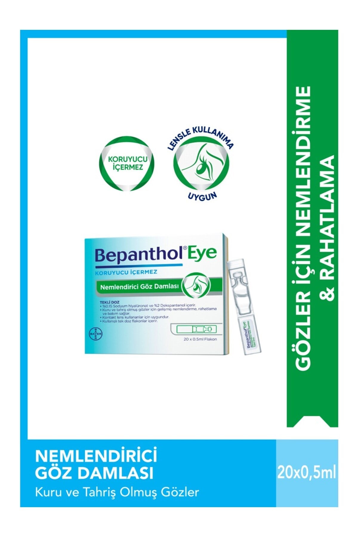 Bepanthol Eye Göz Damlası 0,5 ml 20 Flakon