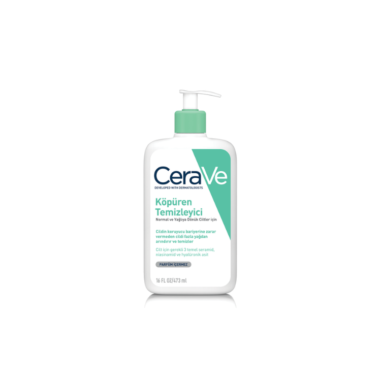 CeraVe Normal Ve Yağlı Ciltler İçin Köpüren Temizleyici 473 ml