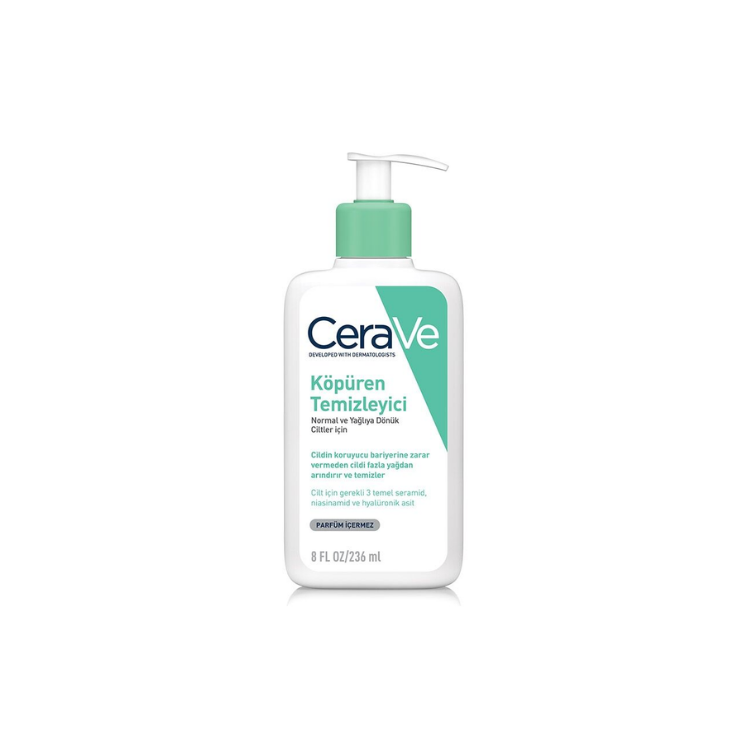 CeraVe Normal Ve Yağlı Ciltler İçin Köpüren Temizleyici 236 ml