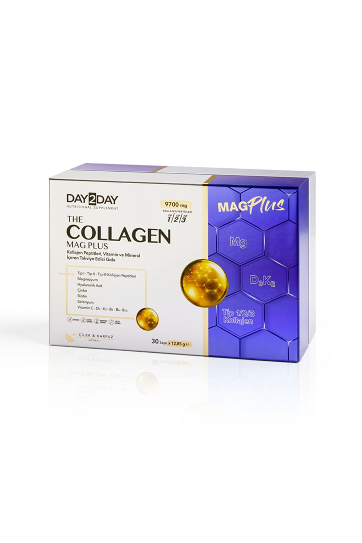 Day2Day Collagen Mag Plus Çilek Karpuz Aromalı 30 Saşe