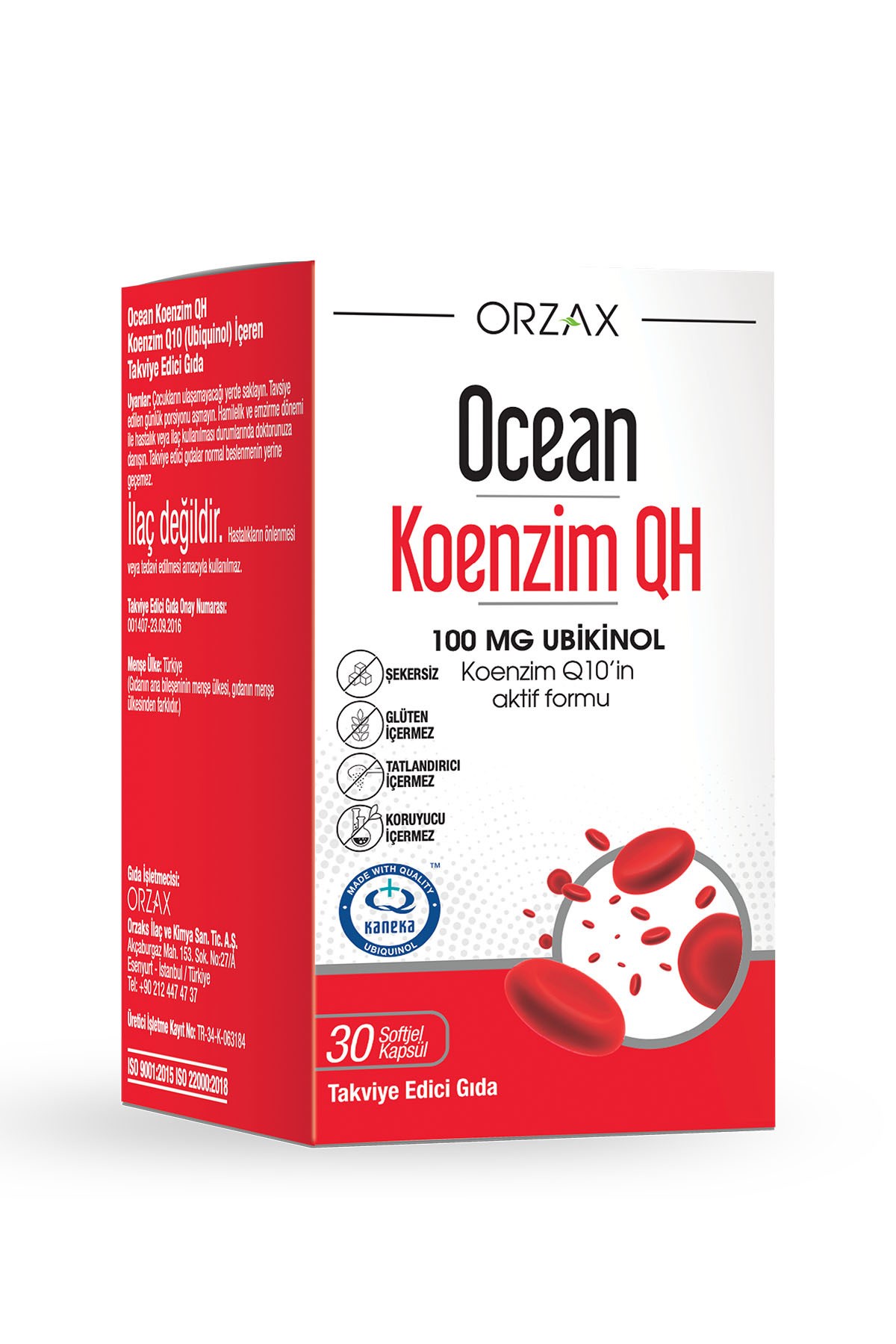 Orzax Koenzim QH 100mg 30 Kapsül