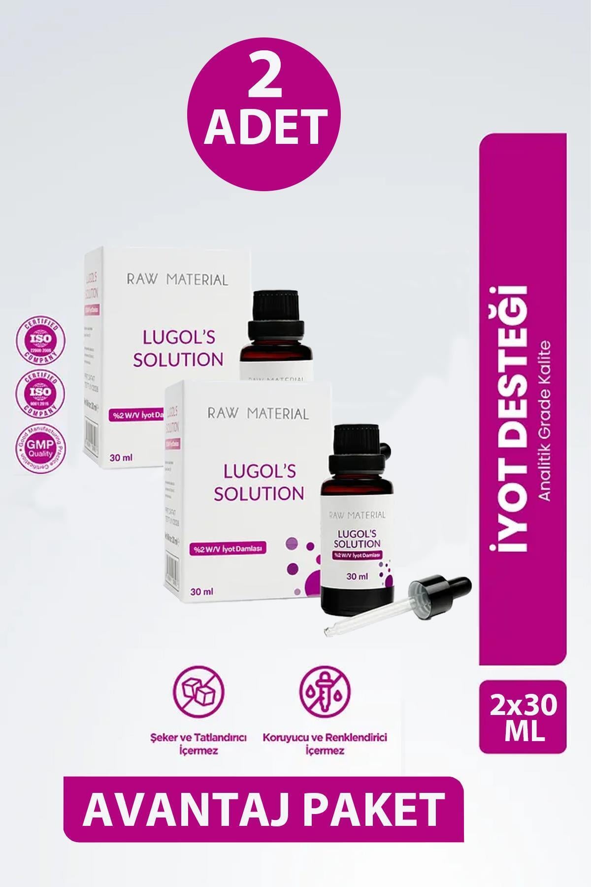 Raw Material Lugol Çözeltisi %2'lik 30 ml 2 li
