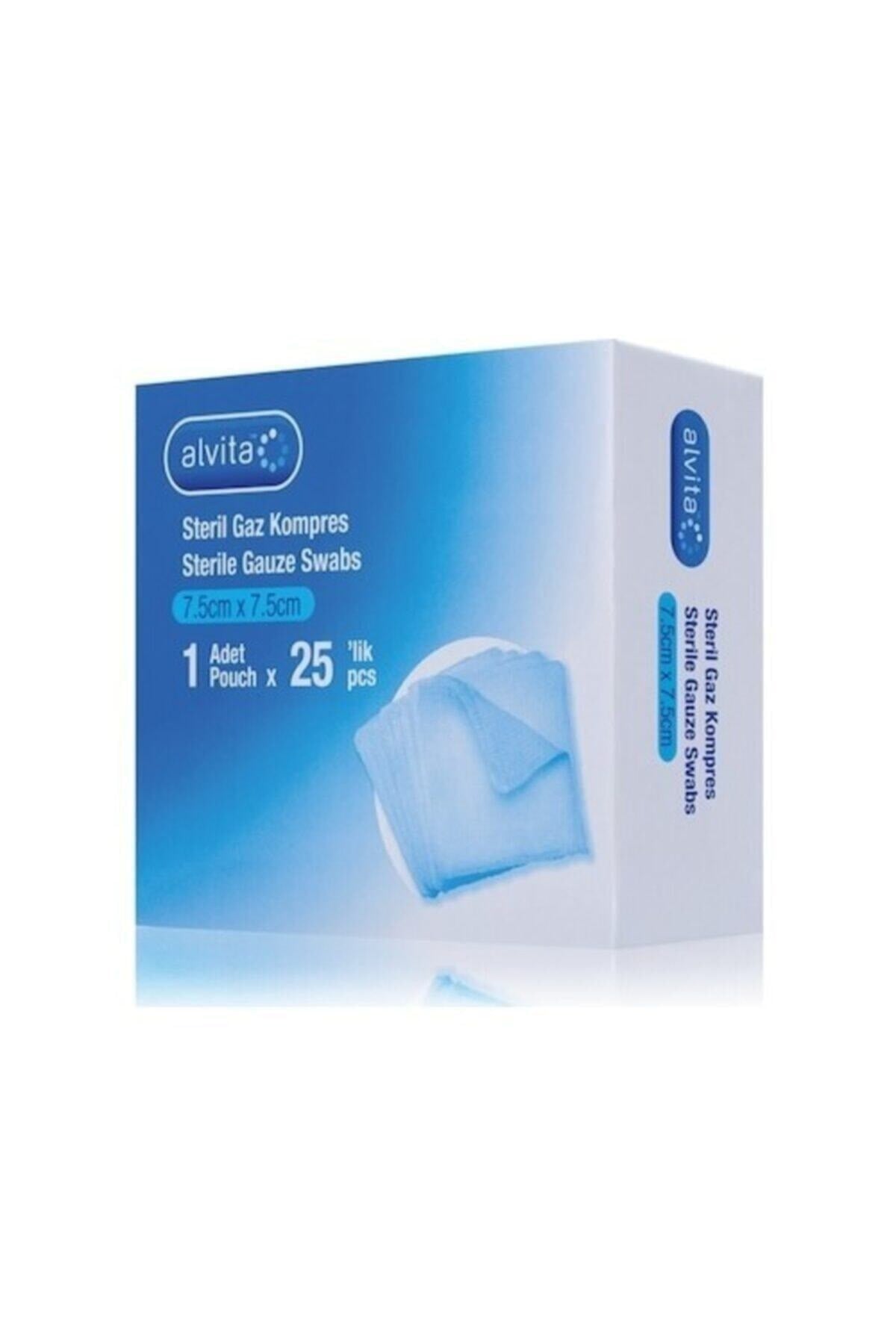 Alvita Steril Gaz Kompres 7,5cm X 7,5cm 1 Adet 25'li