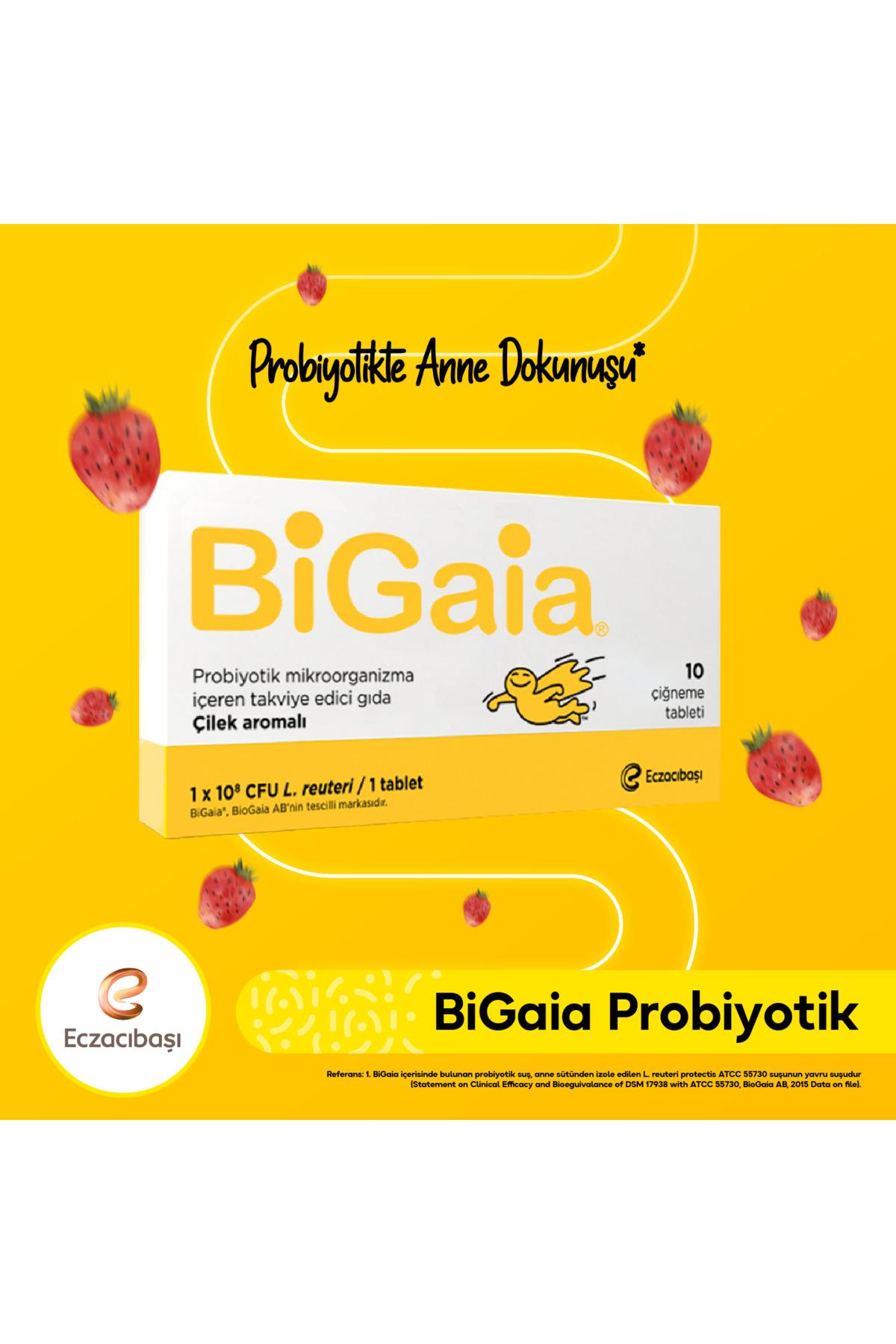 Bigaia Probiyotik Çilek Aromalı Çiğneme 10 Tablet