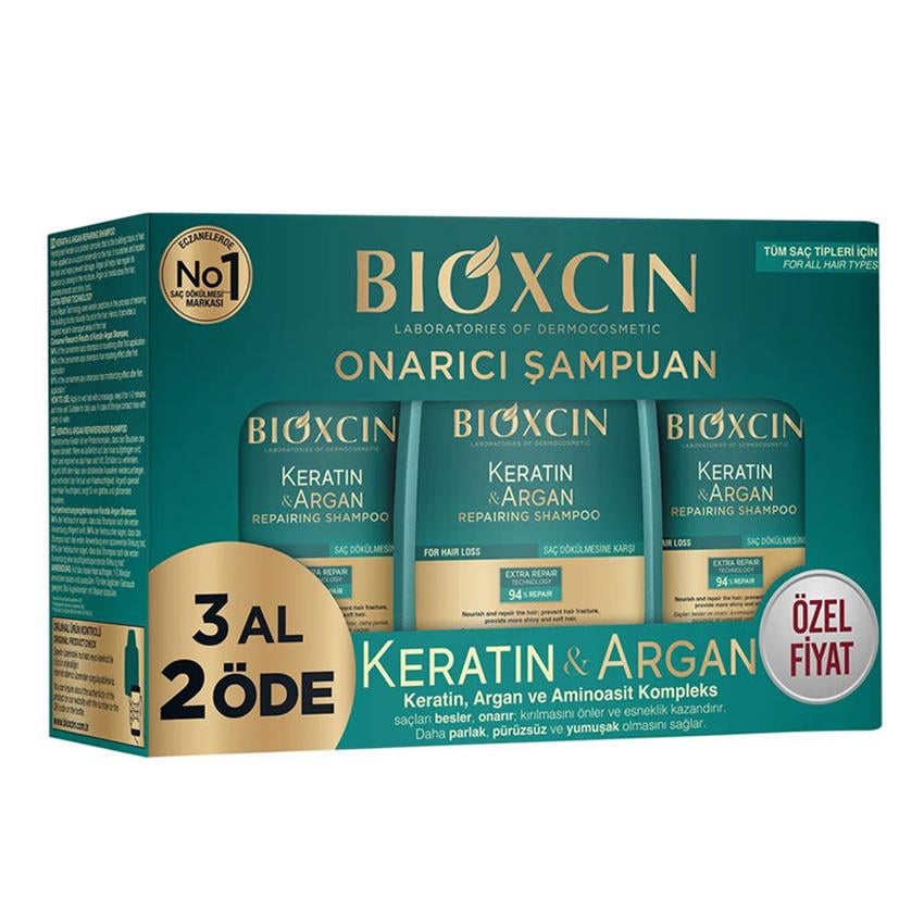 Bioxcin Keratin ve Argan Onarıcı Şampuan 300 ml - 3 al 2 öde