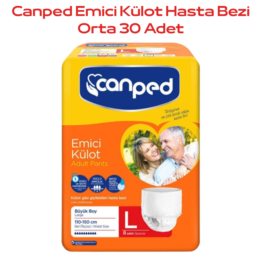 Canped Emici Kulot Hasta Bezi Orta 30 Adet