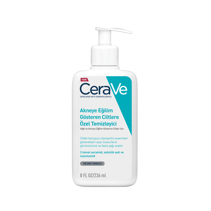CeraVe Yağlı Ve Akneye Eğilimli Ciltler İçin Yüz Temizleme Jeli 236 ml
