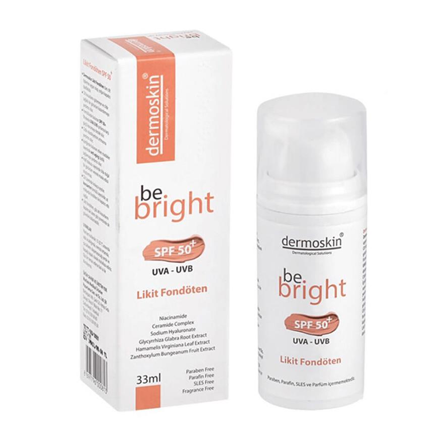 Dermoskin Be Bright SPF50+ Likit Fondöten Medium 33 ml