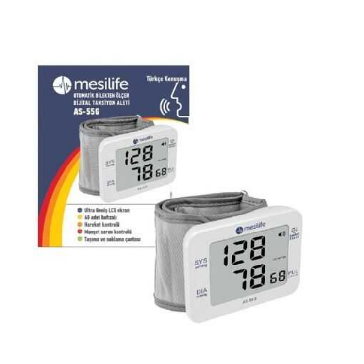 Mesilife AS-55G Dijital Bilekten Ölçer Konuşan Tansiyon Aleti