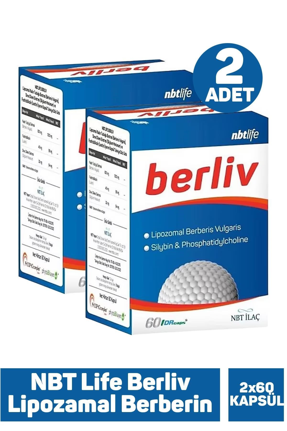 Nbt Life Berliv Lipozamal Berberin 60 Kapsül 2'li