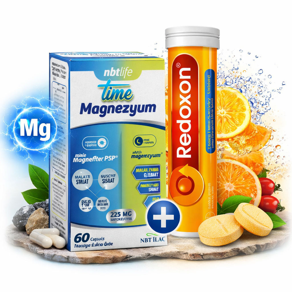 NBT Magnezyum 60 Kapsül Redoxon 3 Etki 15 Efervesan