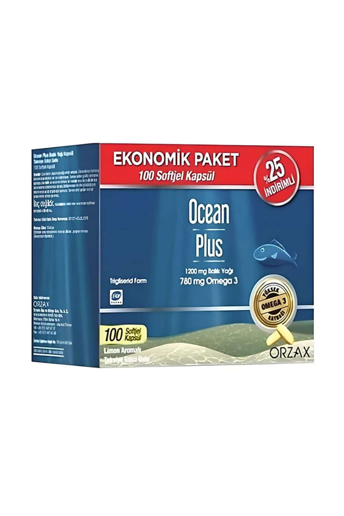 Ocean Plus Omega 3 Balık Yağı 1200 mg 100 Kapsül
