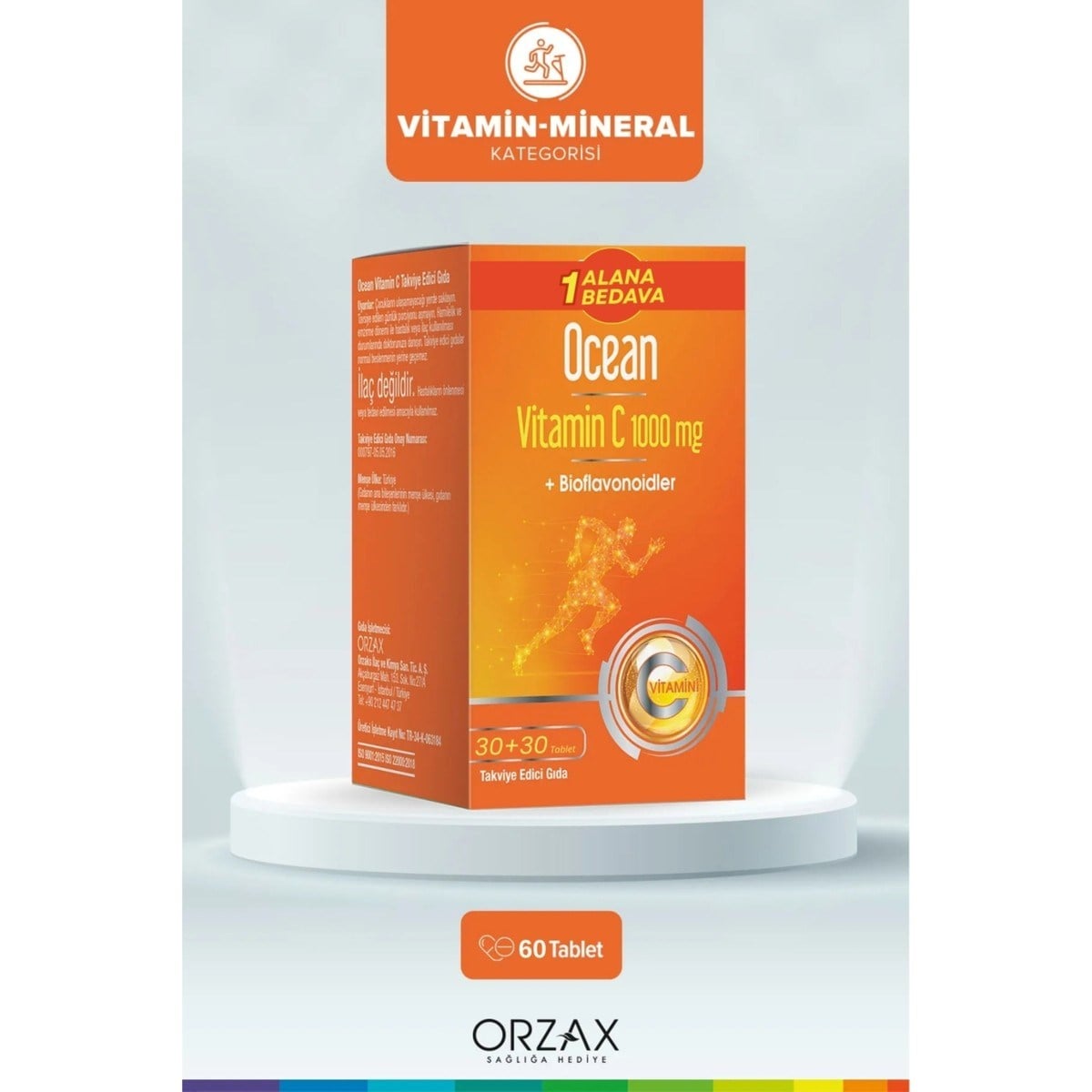 Ocean Vitamin C 1000 mg 30 Tablet - 1 Alana 1 Bedava (60 Tablet Aynı Kutuda)