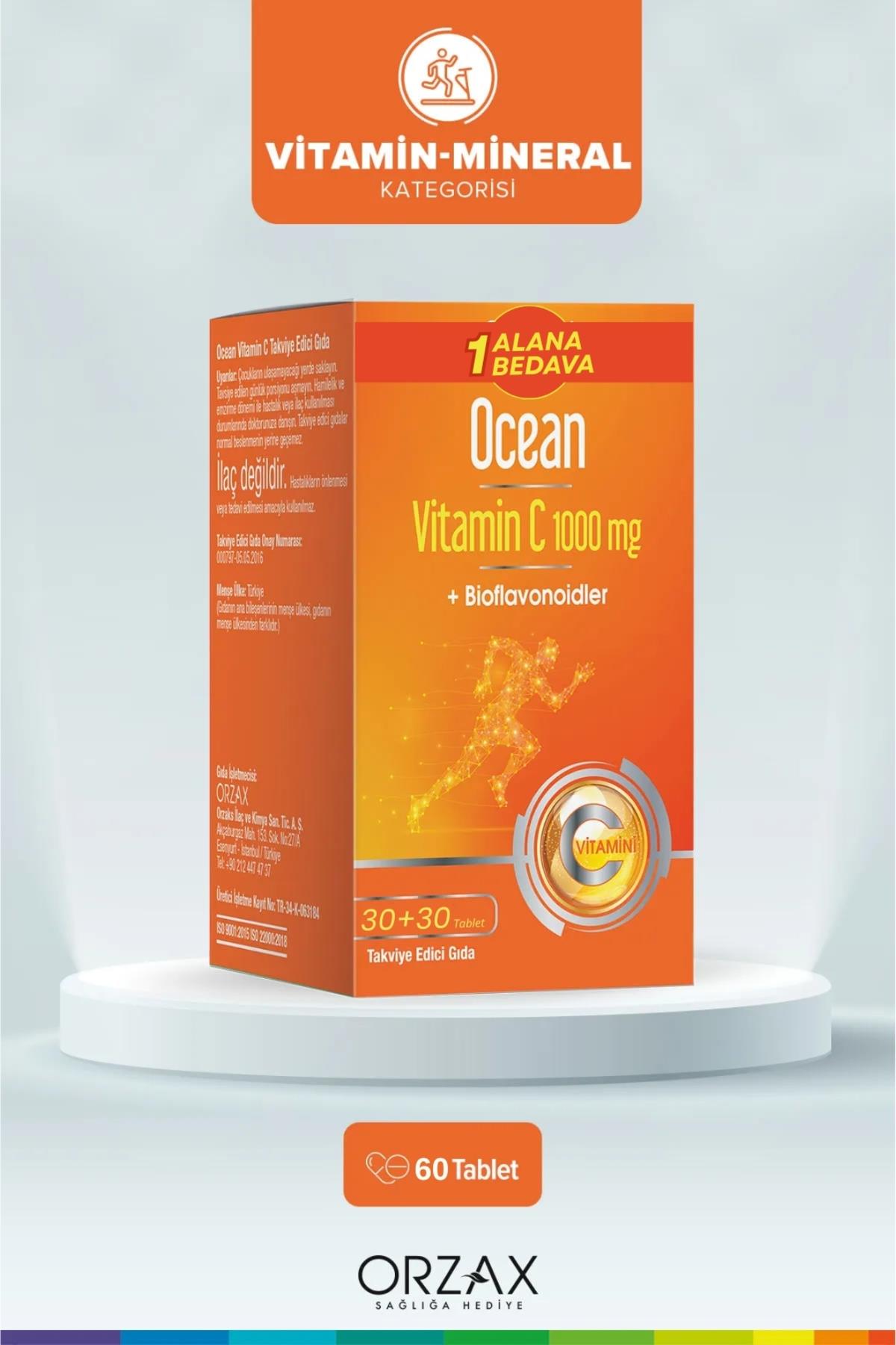 Ocean Vitamin C 1000 mg 30 Tablet - 1 Alana 1 Bedava