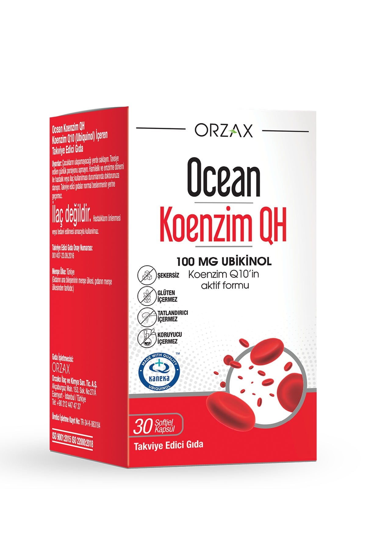 Orzax Koenzim QH 100mg 30 Kapsül