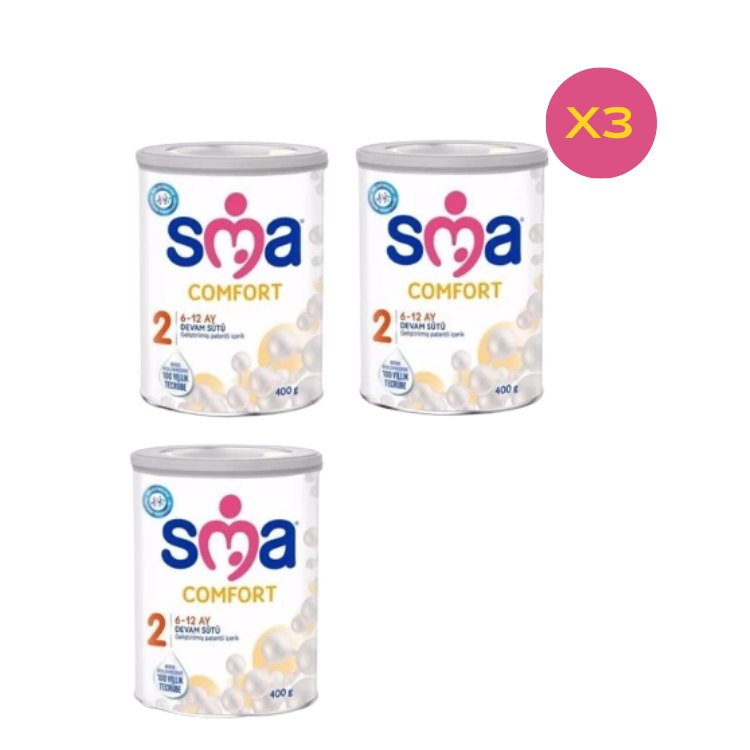 SMA Comfort 2 Bebek Devam Sütü 400gr 3 Adet