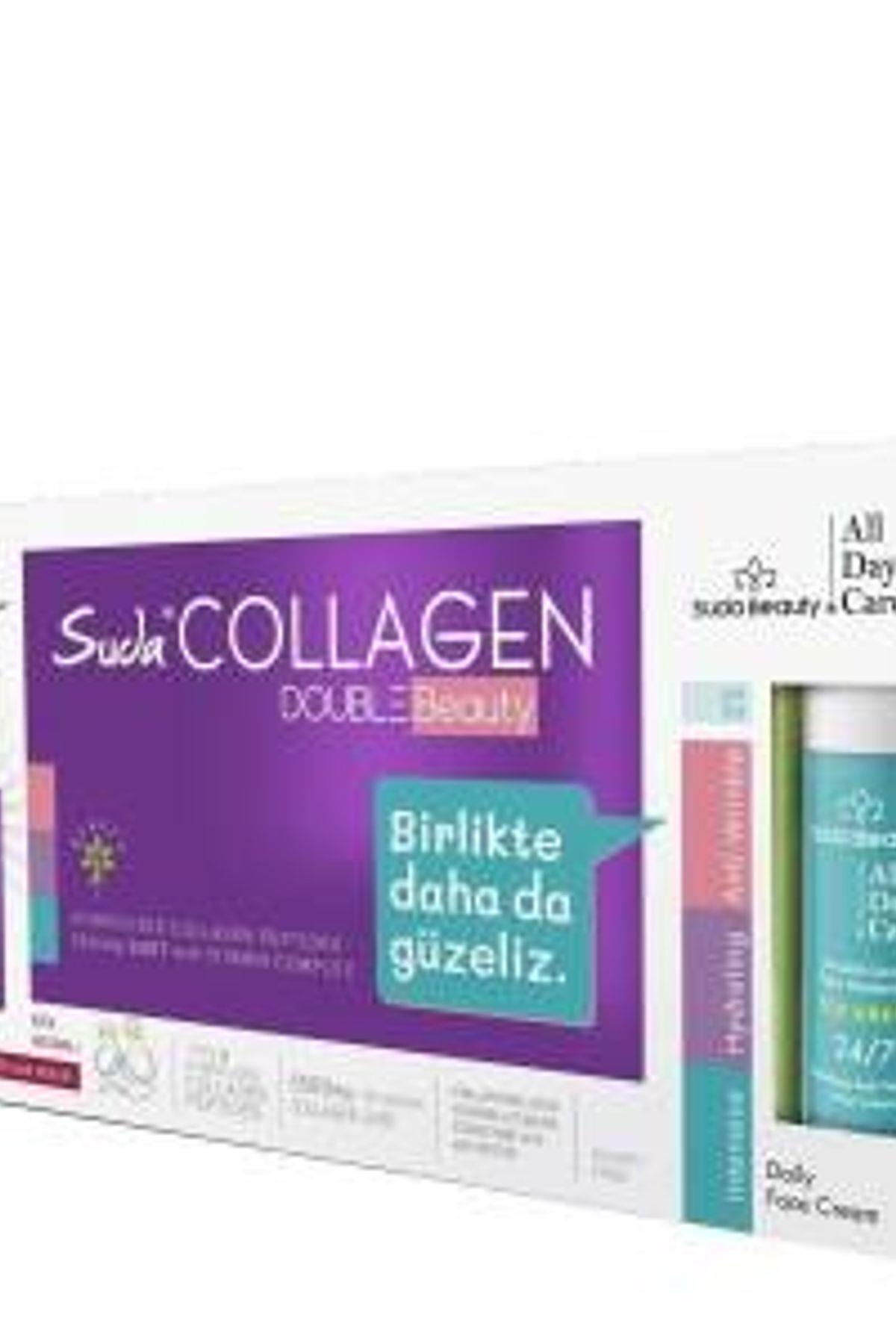 Suda Collagen Double (30 SHOT ERİK KOLAJEN & SUDA BEAUTY ALL DAY CARE YÜZ KREMİ 50ML)