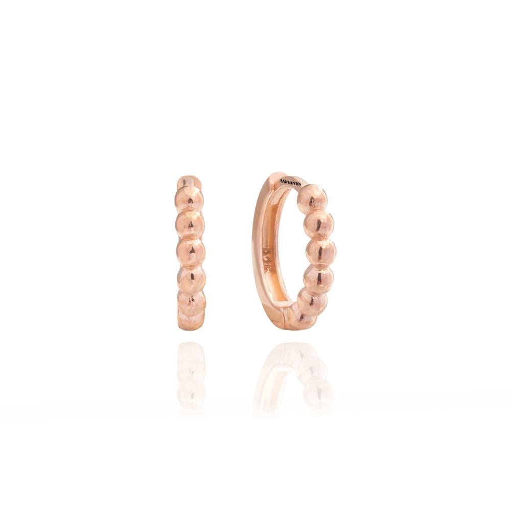 Top Sıralı Halka Küpe Rose