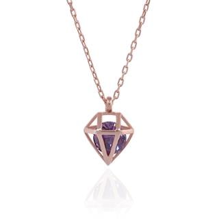 Mistik Topaz Elmas Minimal 925 Ayar Gümüş Kolye