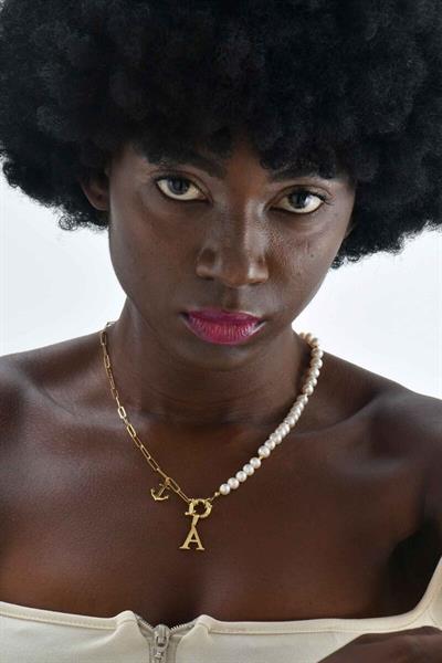 Tek Taraflı Çıpa İncili 925 Ayar Gümüş Kolye